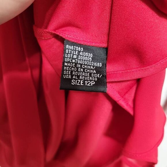 S.L‎ Fashion draped neck with rosettes sz 12p - Picture 9 of 12